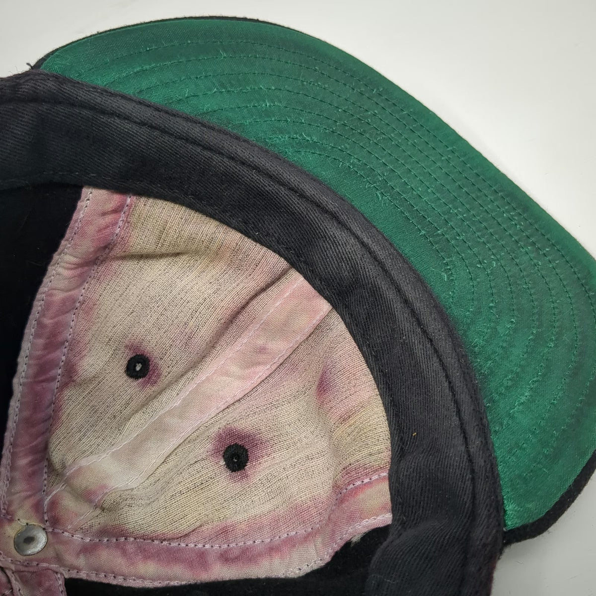 Ebbets Field Flannels Baseball Cap Black Wool Green Under Fitted Hat Vintage