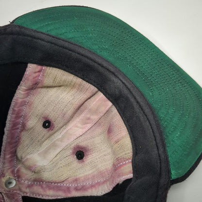 Ebbets Field Flannels Baseball Cap Black Wool Green Under Fitted Hat Vintage