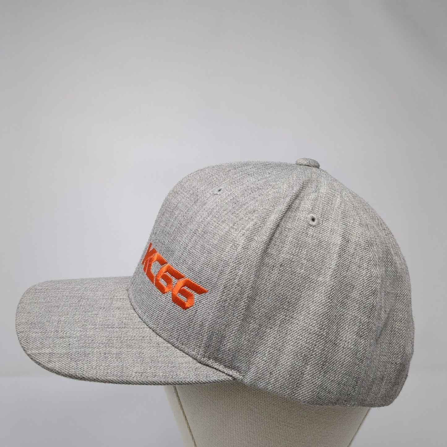 KC66 Snapback Hat Gray One Size Adjustable Embroidered The Classics Yupoong