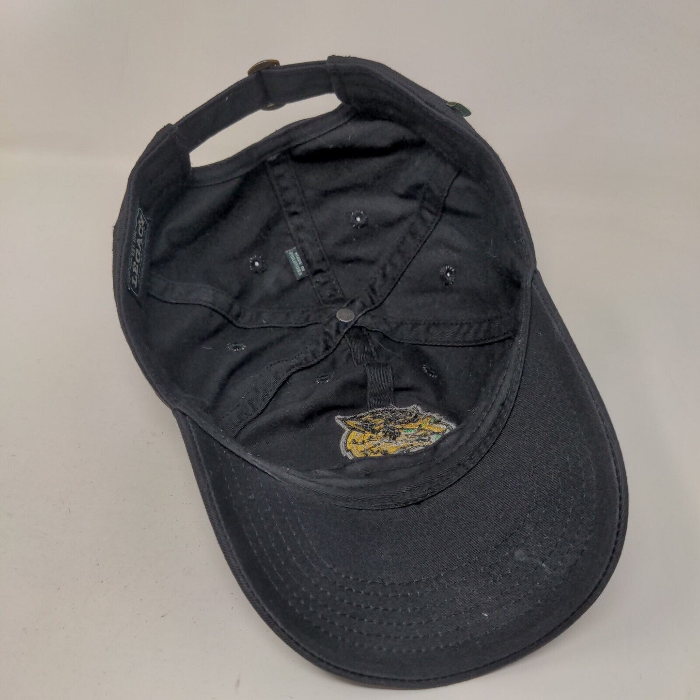 Legacy Men's Slideback Hat Black Embroidered Jaguar Logo Adjustable 100% Cotton