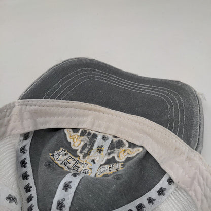 Keep On Truckin Snapback Trucker Hat Gray OSFM Mesh Back Distressed Wild Wear