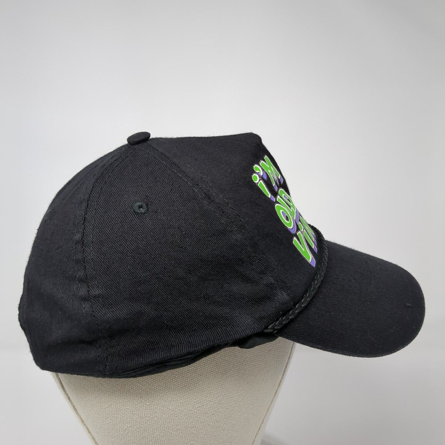 I'm Not Old I'm Vintage Snapback Rope Hat Black One Size Adjustable