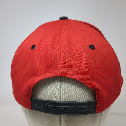 NAPA Snapback Hat Red Black One Size Green Underbrim Structured Baseball Cap