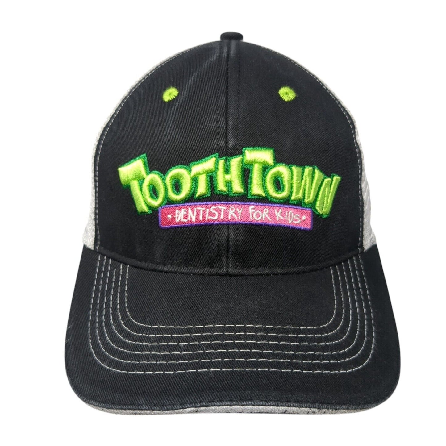 Tooth Town Dentistry For Kids Strapback Trucker Hat Black One Size