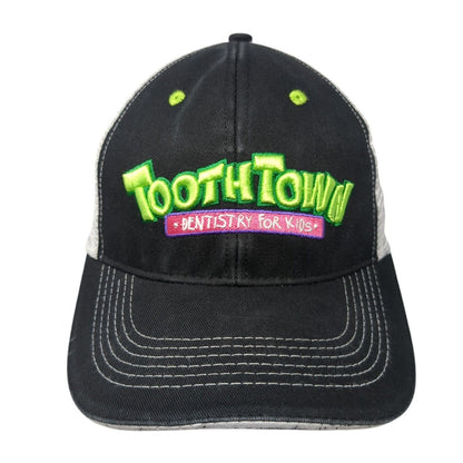 Tooth Town Dentistry For Kids Strapback Trucker Hat Black One Size
