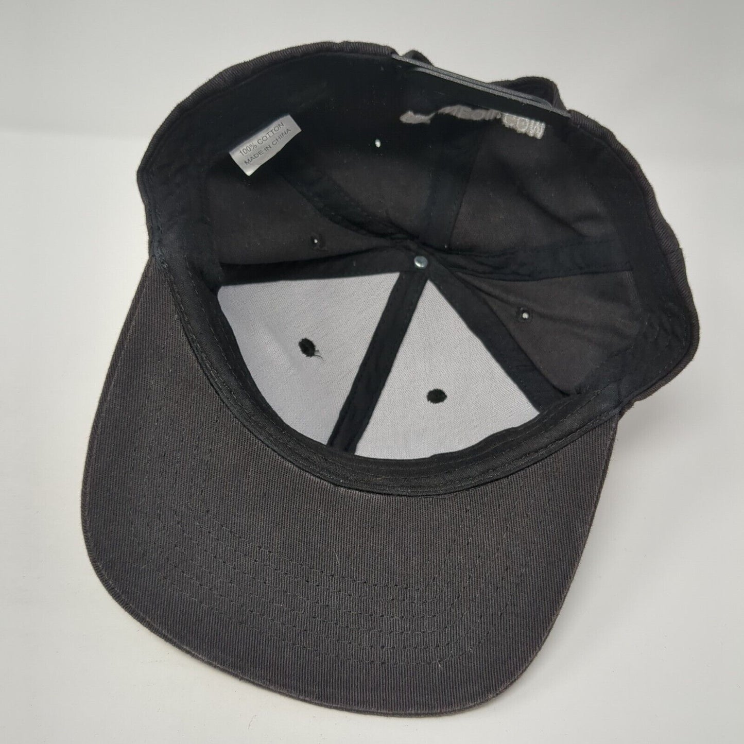 Red Line Oil Snapback Hat Black One Size Adjustable Embroidered 6 Panel Cotton