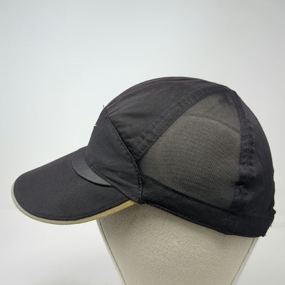 Nike Baseball Cap Black One Size Mesh Back Reflective Gold Swoosh Running Hat