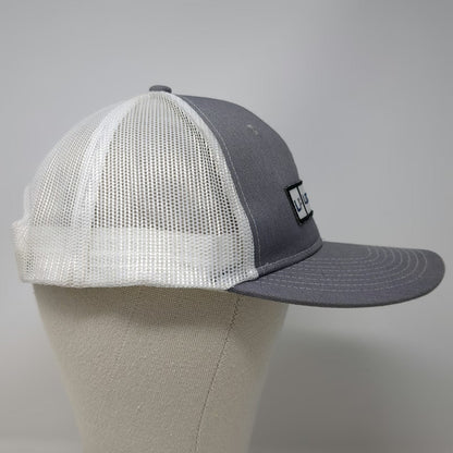 Port Authority Trucker Hat Gray White One Size Long Farms Patch Snapback Mesh