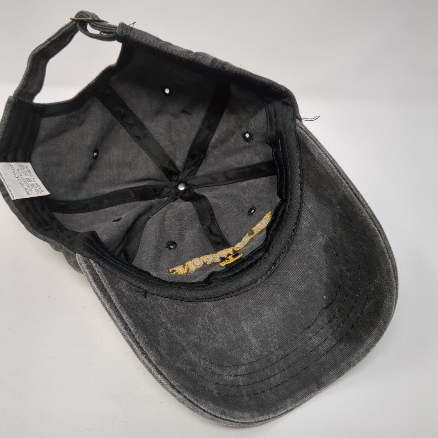 Yellowstone Dutton Ranch Slideback Hat Gray One Size Solid Embroidered