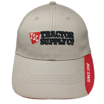 Tractor Supply Co Beige One Size Baseball Cap Embroidered Logo Since 1938 Hat