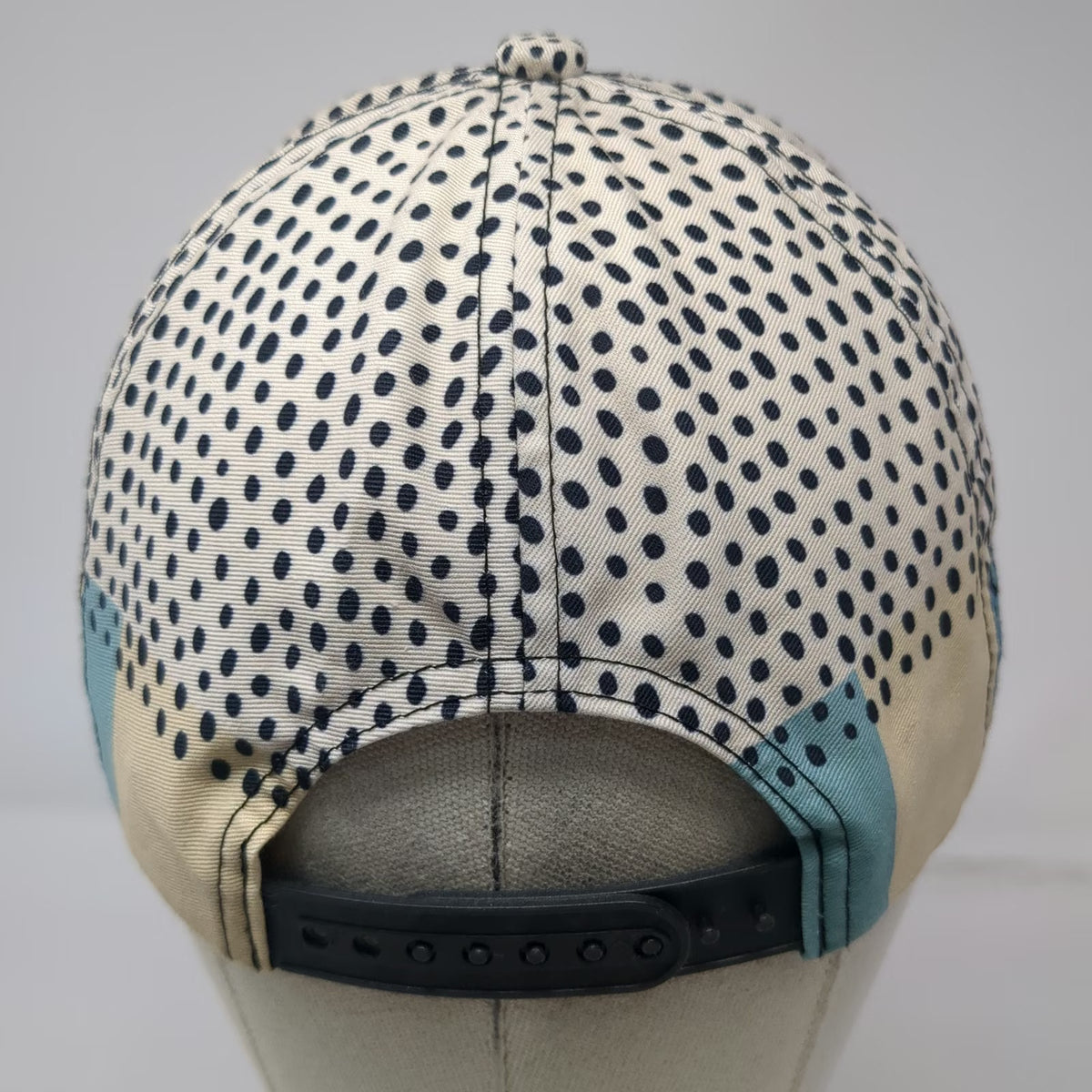 5 Panel Hat Beige Blue Orange Black One Size Abstract Pattern Dots Stripes
