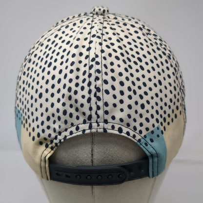 5 Panel Hat Beige Blue Orange Black One Size Abstract Pattern Dots Stripes