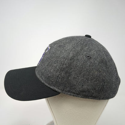 New Era Baseball Cap Gray Black One Size Wool Crown Embroidered CI Hat Slideback