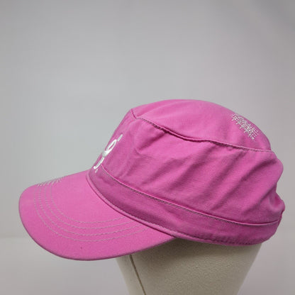 In Pink Cadet Army Cap Pink One Size Adjustable Embroidered Distressed Cotton
