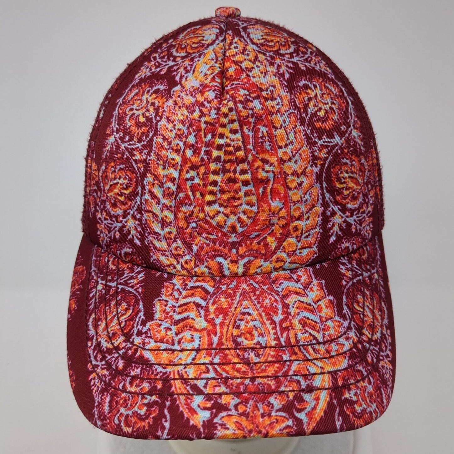 Billabong Snapback Mesh Back Trucker Hat Multi One Size Paisley Boho