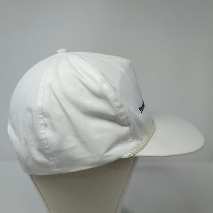 White 5 Panel One Size Stevedoring Systems Inc Corporate Logo Rope Snapback Hat