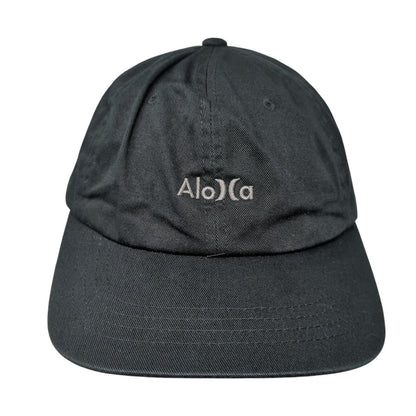 Hurley Aloha Snapback Hat Black One Size Embroidered Adjustable Yupoong