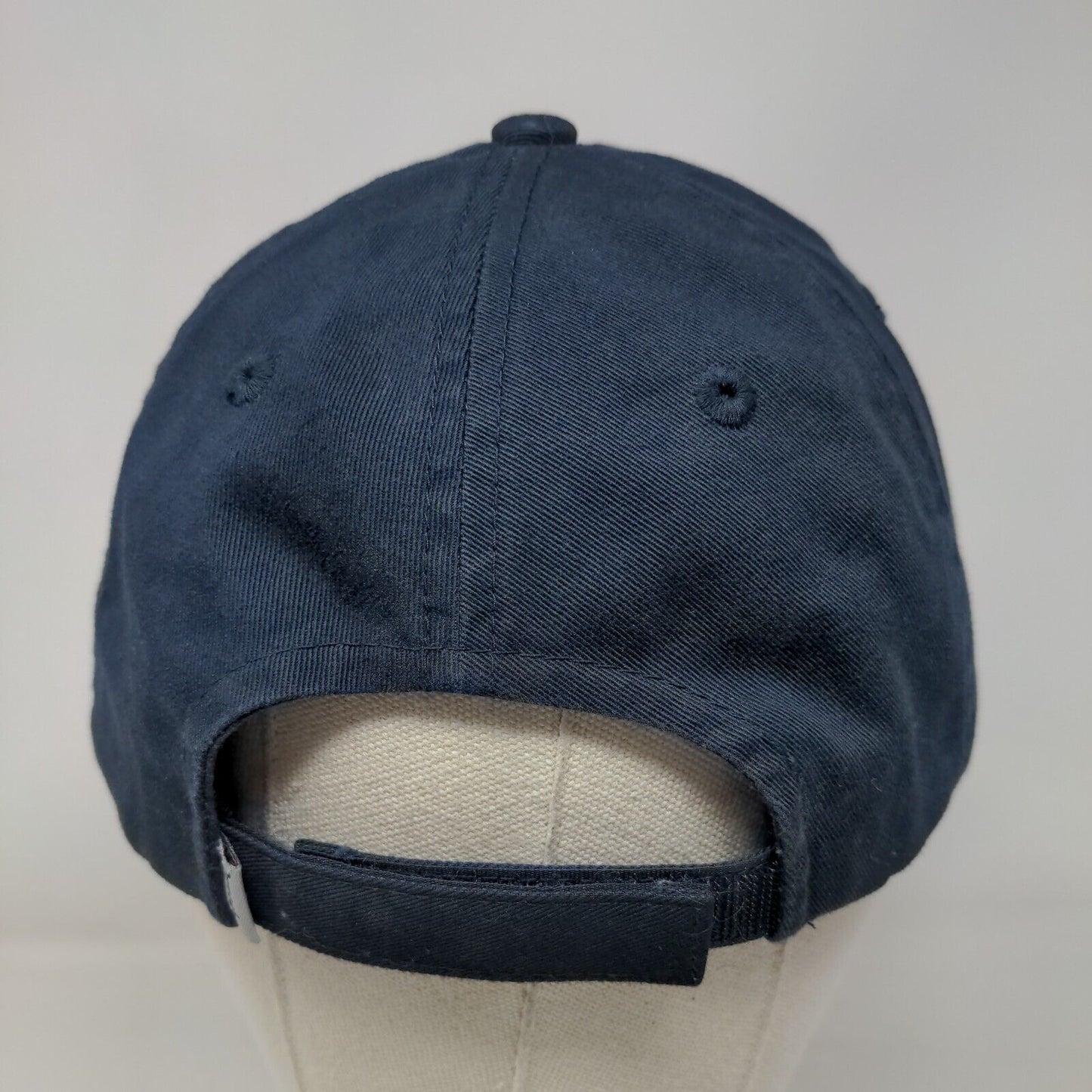 USCS Strapback Hat Blue One Size Adjustable Embroidered 6 Panel Imperial