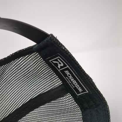 SRF Snapback Trucker Hat Black OS Adjustable Embroidered Mesh Back Richardson