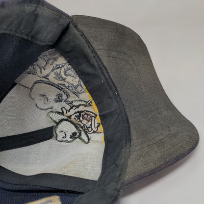 USMC Bulldog I Can't Hear You Strapback Hat Purple OSFA Embroidered
