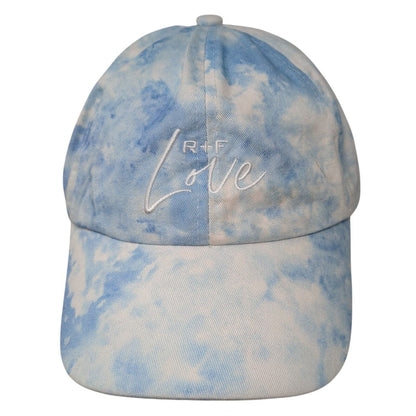 R+F Love Slideback Hat Multicolor One Size Embroidered Tie Dye Outdoor