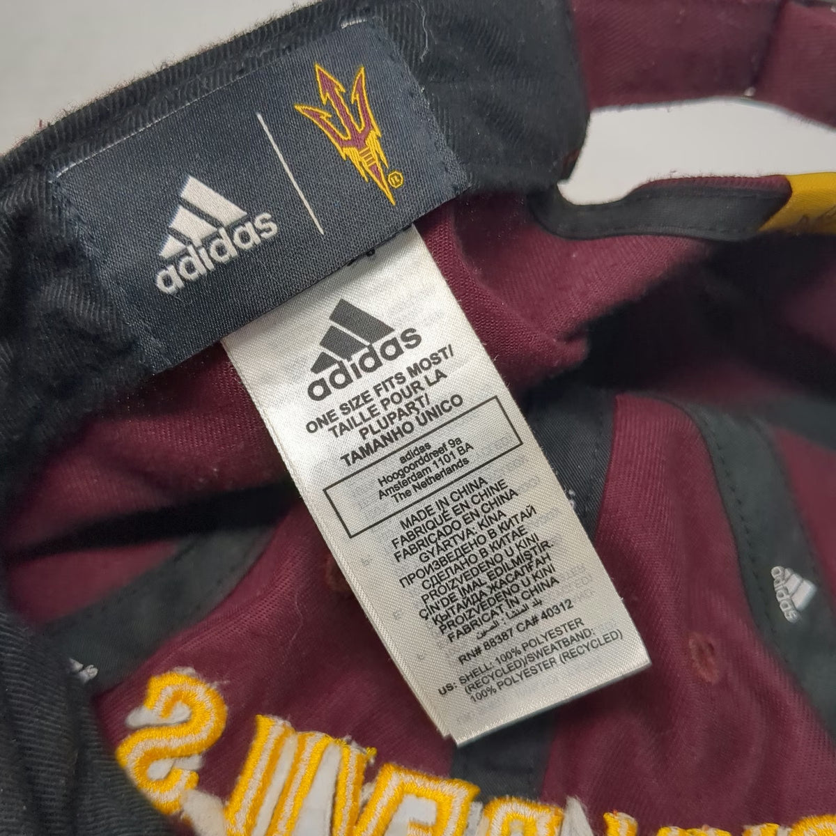 Arizona State Sun Devils NCAA adidas Red Yellow One Size Hat Adjustable Strap