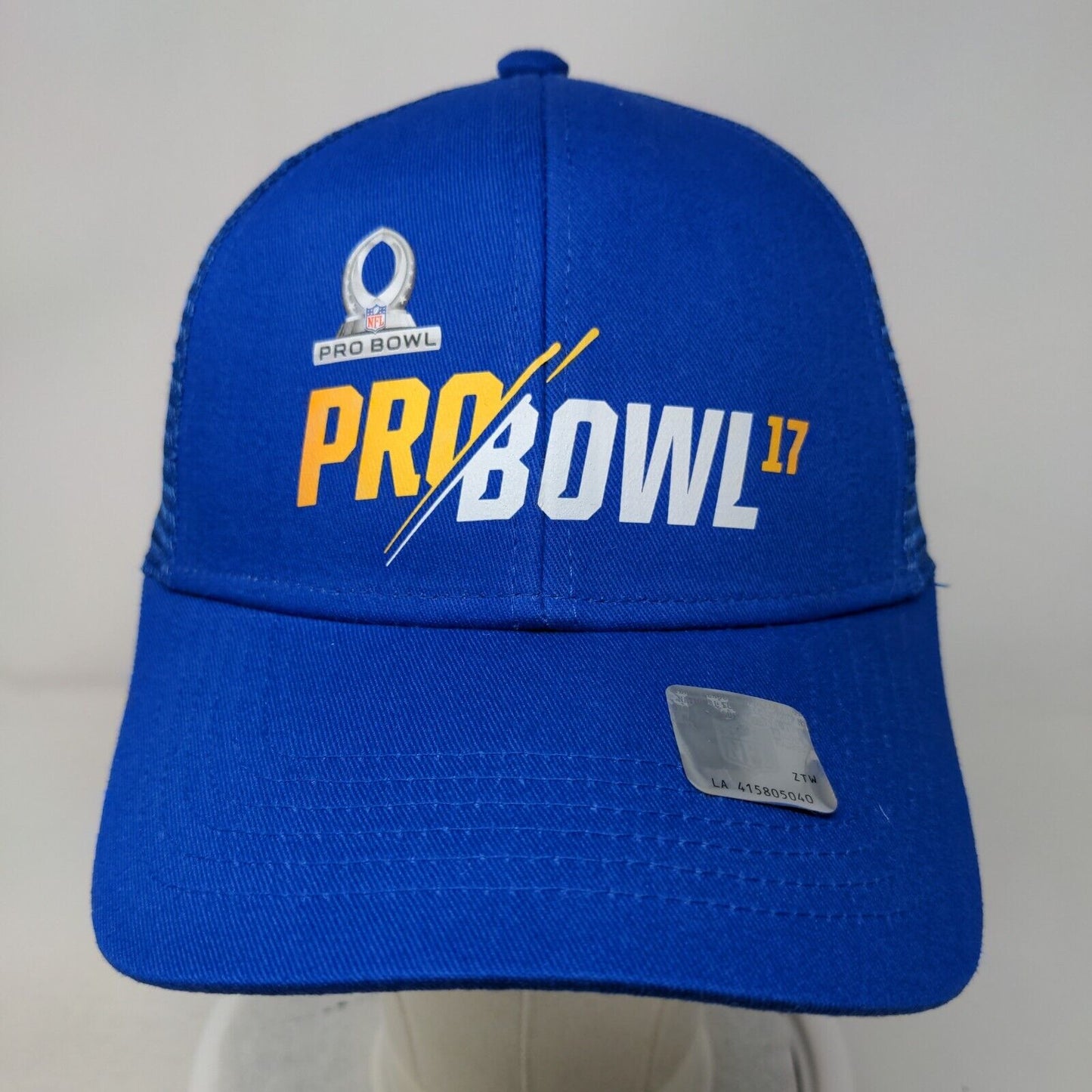 NFL Pro Bowl 17 Strapback Mesh Back Hat Blue Embroidered Logo Adjustable