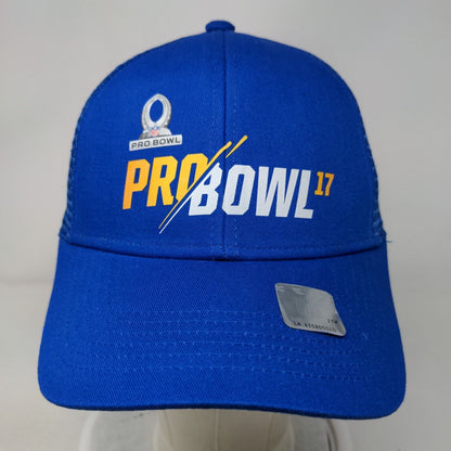 NFL Pro Bowl 17 Strapback Mesh Back Hat Blue Embroidered Logo Adjustable