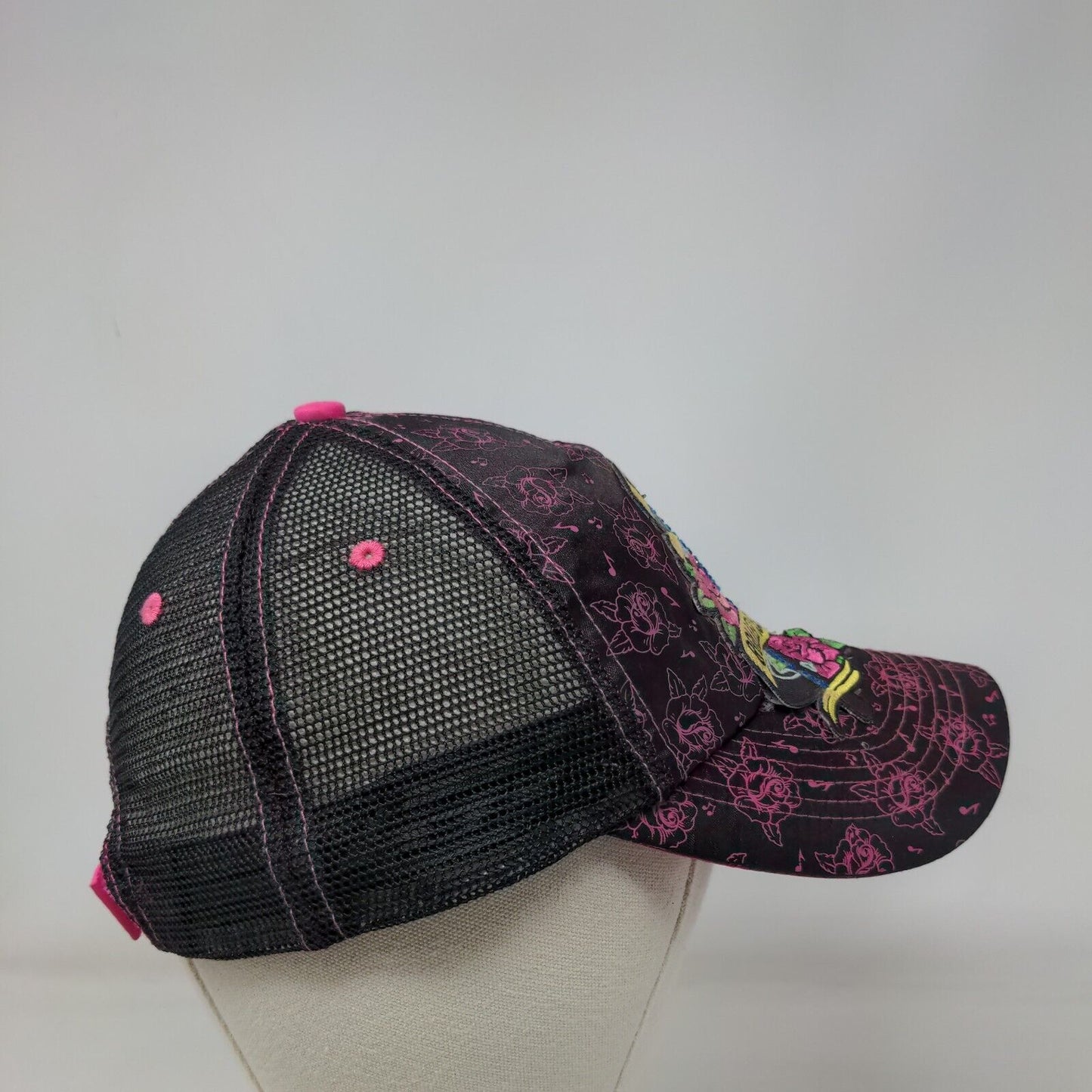 Rock 'N Roller Coaster Strapback Trucker Hat Multi Floral Rhinestone Disney