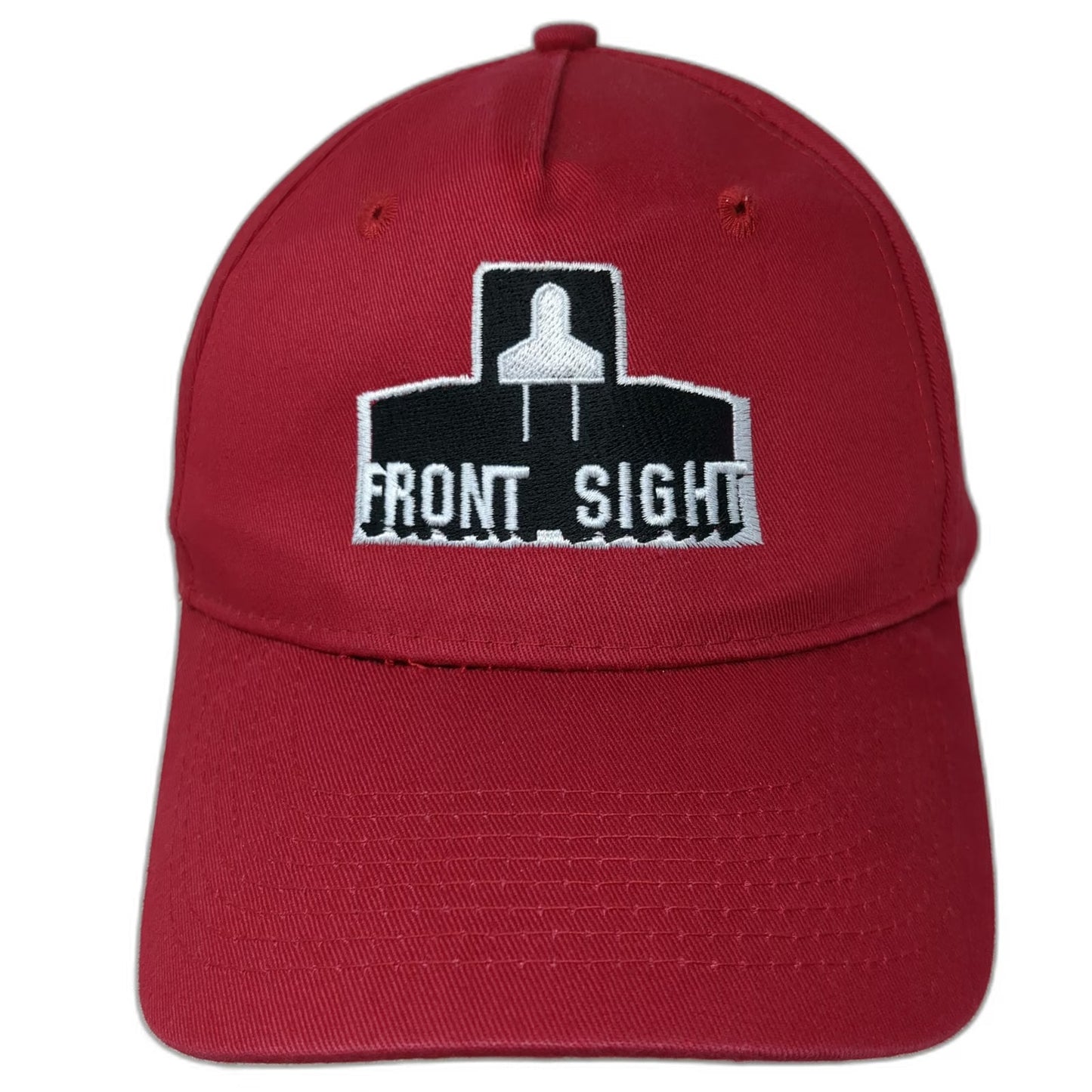 Port & Company Baseball Cap Red One Size Front Sight Logo Cotton Strapback Hat