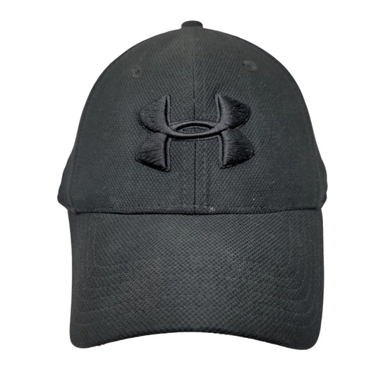 Under Armour Fitted Hat Black M/L Embroidered Logo 6 Panel Vent Holes