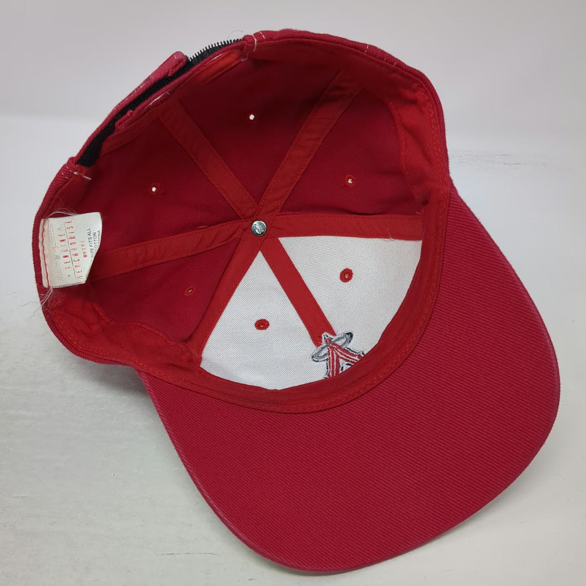 Genuine Los Angeles Angels Baseball Cap White Red One Size MLB Strapback Hat