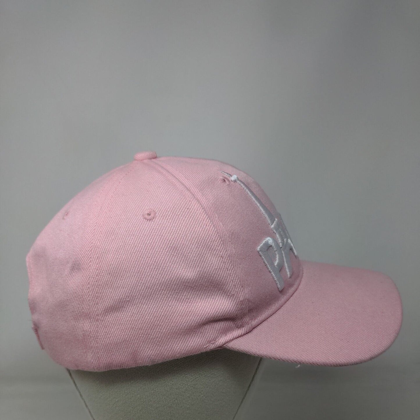 Paris Eiffel Tower Strapback Hat Pink One Size Adjustable Embroidered