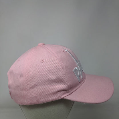 Paris Eiffel Tower Strapback Hat Pink One Size Adjustable Embroidered