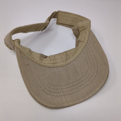 Florida Strapback Sun Visor Hat Tan One Size Adjustable Embroidered
