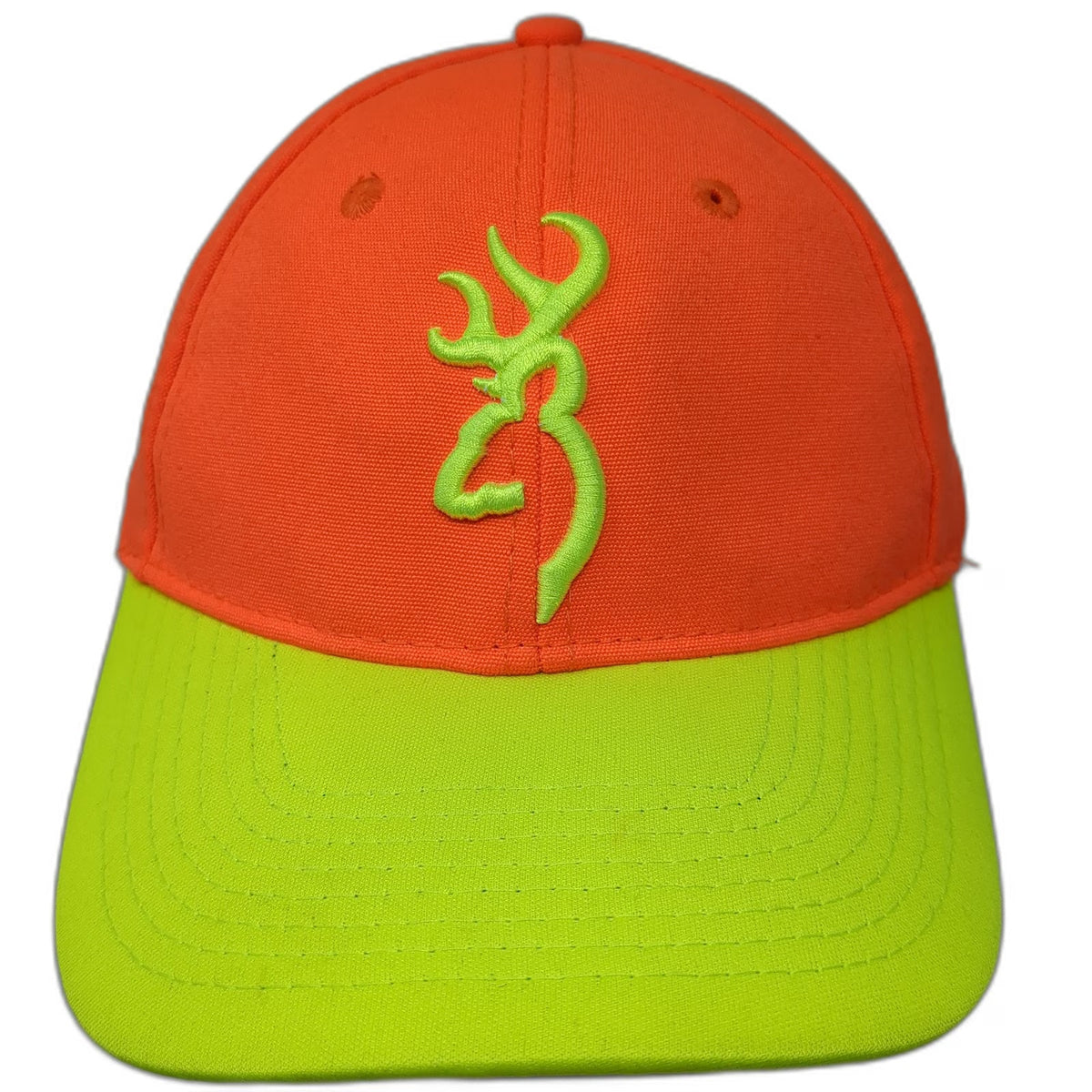 Browning Baseball Cap Orange Green One Size Buckmark Logo Outdoors Hunting Hat