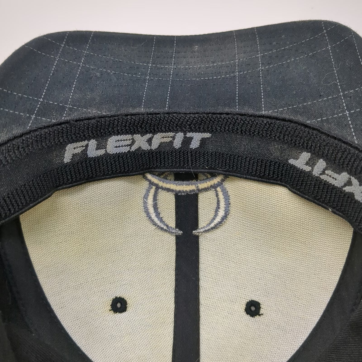 Cinch Baseball Cap Black XL Flexfit Grid Pattern Lead Dont Follow Embroidery Hat
