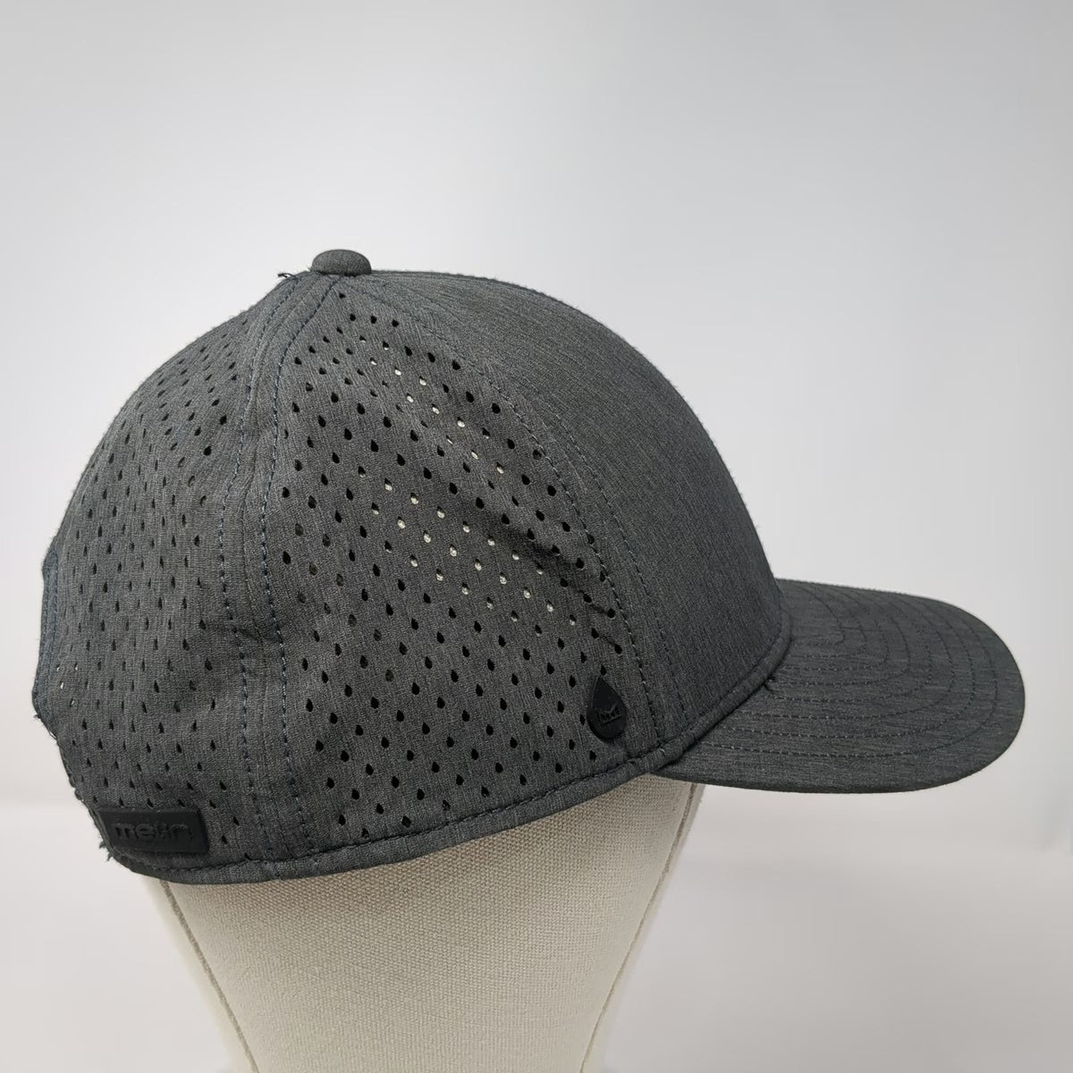 Melin Trucker Hat Gray One Size Hydro A-Game Perforated Performance Snapback