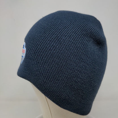 Indianapolis Crossroads Airshow Men's Knit Beanie Hat Blue 100% Acrylic Planes