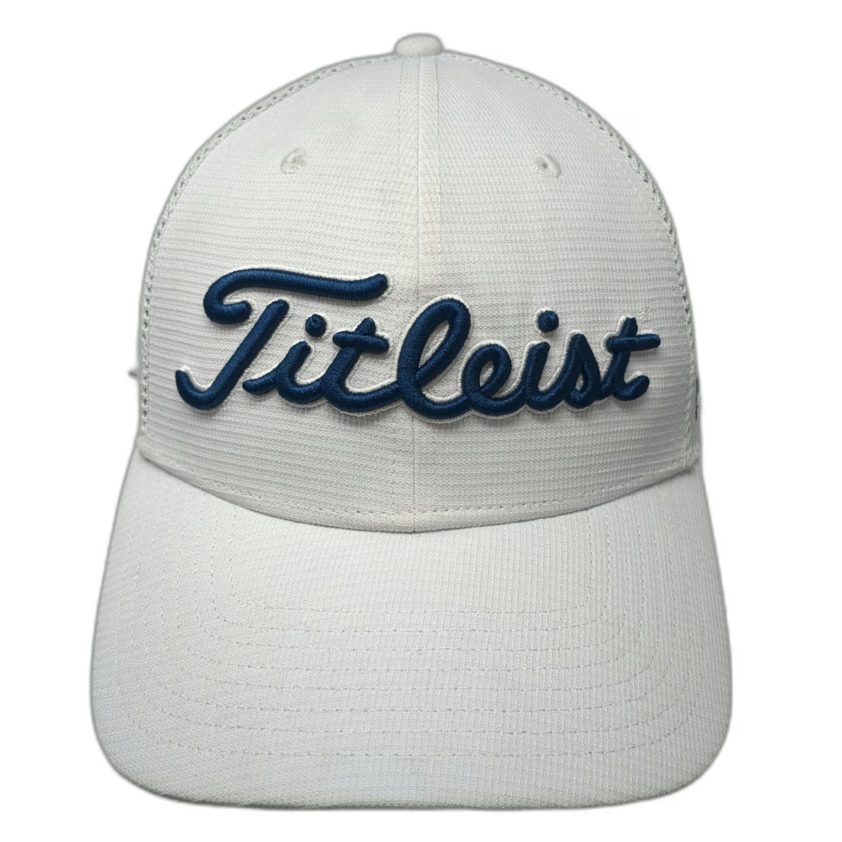 Titleist Trucker Hat White Blue One Size Mesh Pro V1 FootJoy FJ Golf Snapback