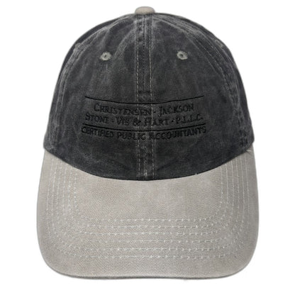 Port Authority Gray One Size Baseball Cap Acid Wash Slideback Accountant Hat
