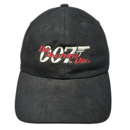 James Bond 007 Baseball Cap Black OS Die Another Day Movie Logo Hat Vintage