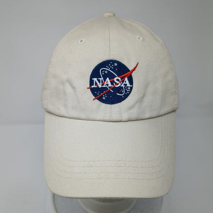 NASA Slideback Hat Tan One Size Adjustable Embroidered Prairie Mountain Cotton