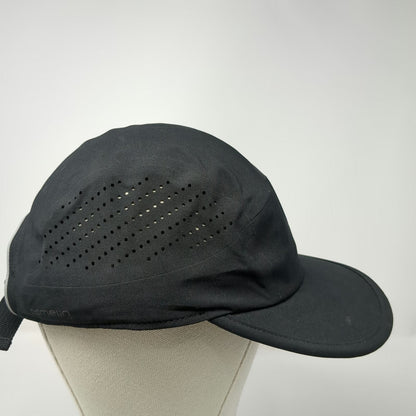 Melin 5 Panel Black One Size Hat Hydro Pace Performance Slideback Breathable