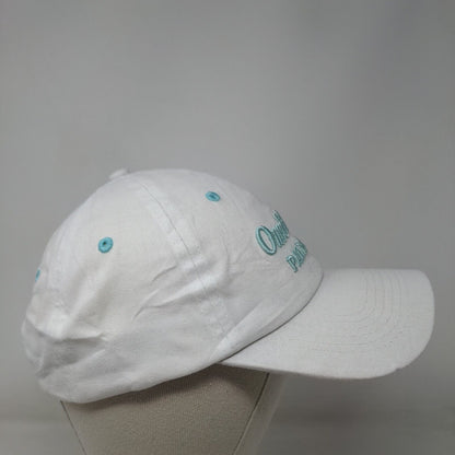 One & Only Palmilla Strapback Hat White OSFM Adjustable Embroidered Cotton