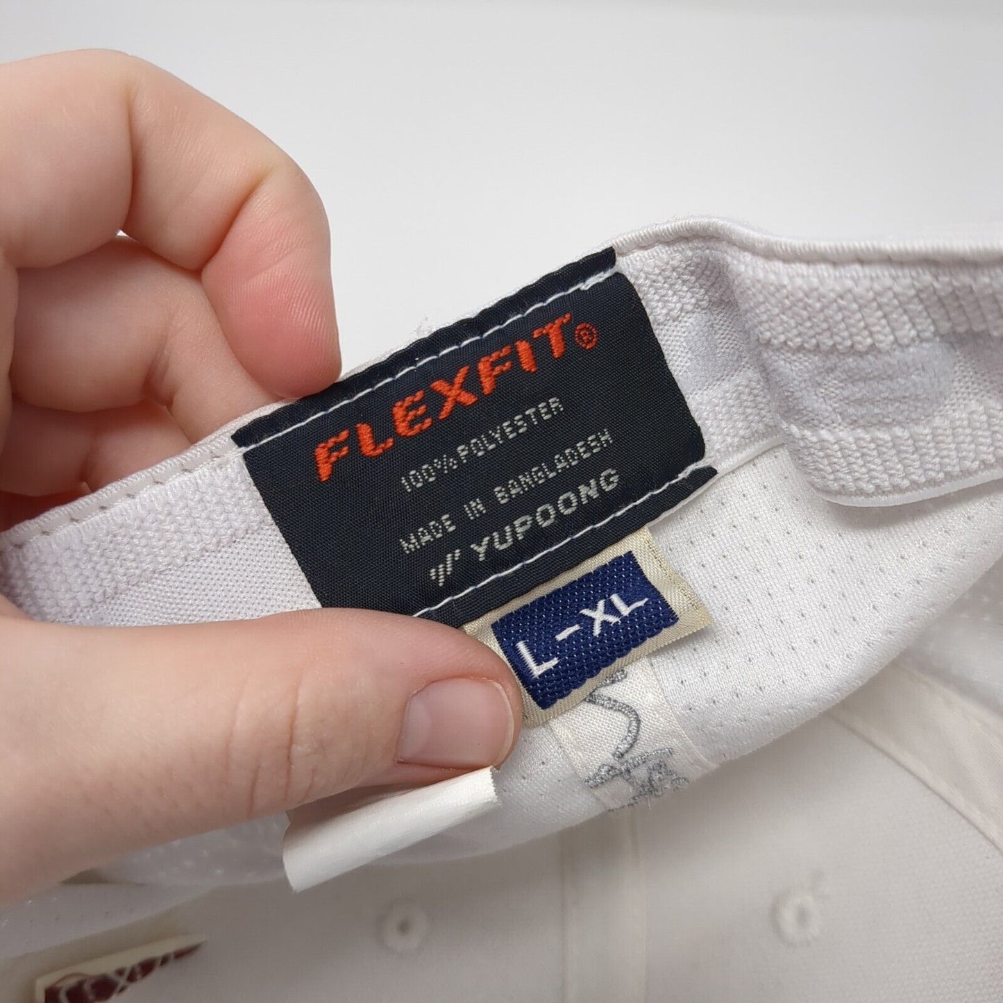 Lima One Capital Fitted Hat White L/XL Flexfit Embroidered Travis Matthew