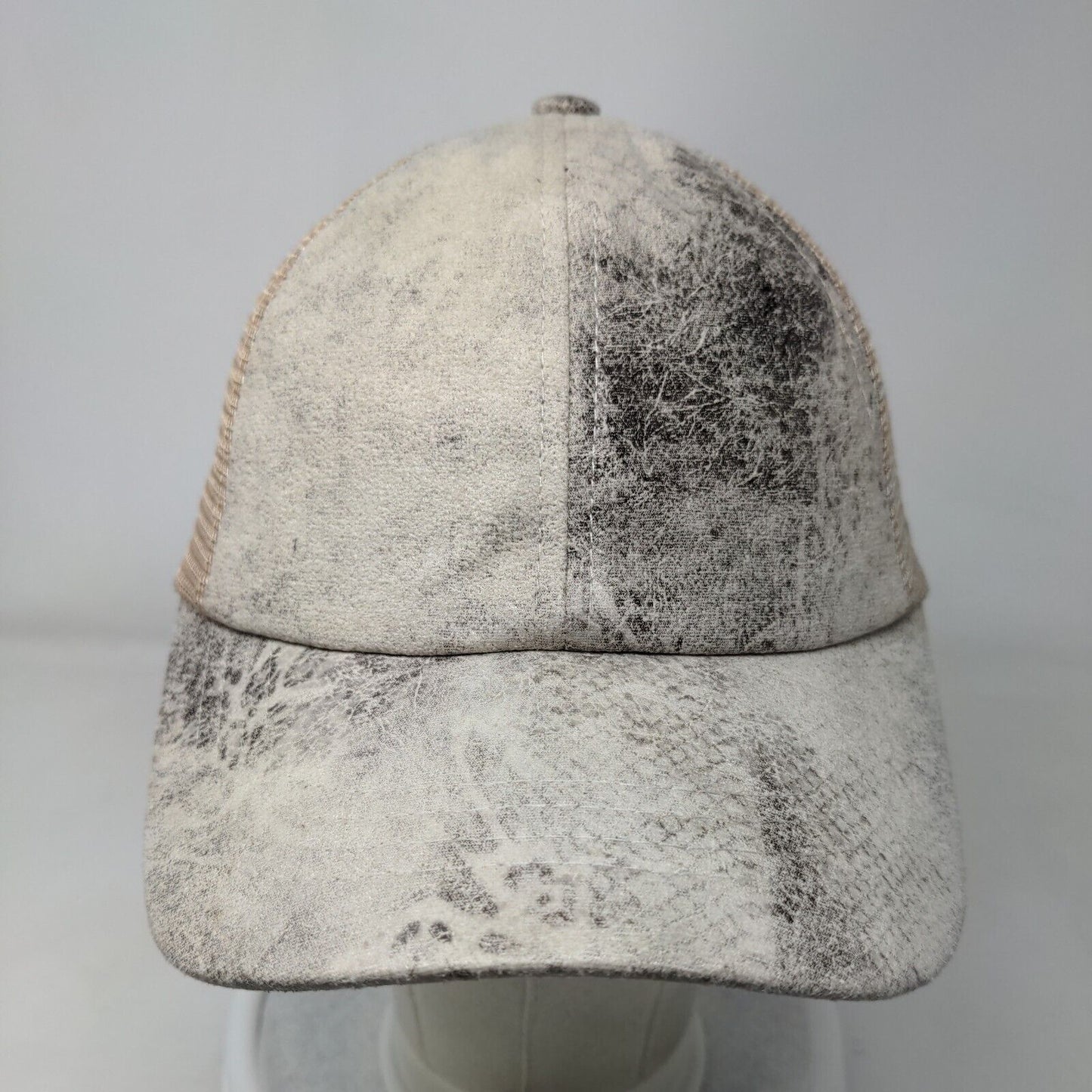 C.C Exclusives Strapback Mesh Back Trucker Hat Multi One Size Ponytail