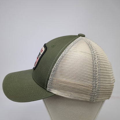Granule Trucker Hat Green Beige One Size Great Outdoors Patch Snapback Mesh Back