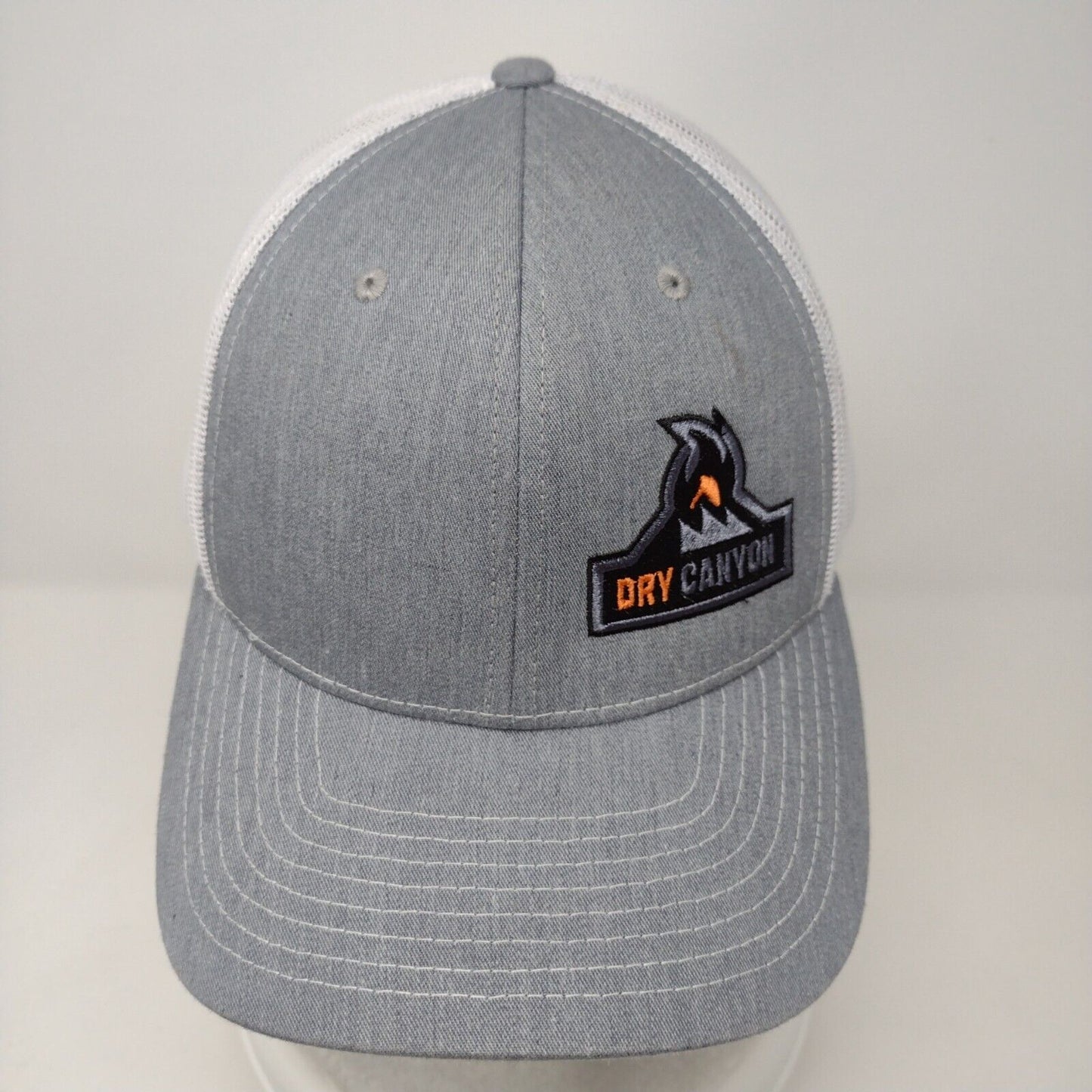 Dry Canyon Snapback Mesh Back Trucker Hat Gray OSFA Embroidered