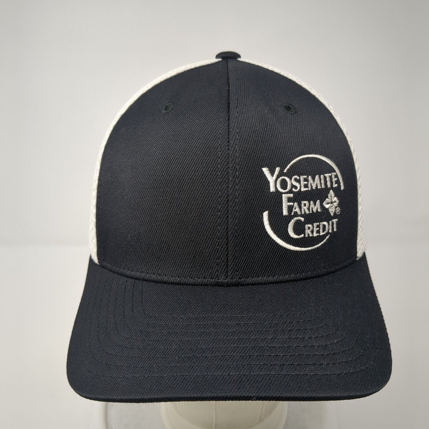 Yosemite Farm Credit Fitted Mesh Back Hat Black S-M Flexfit Yupoong